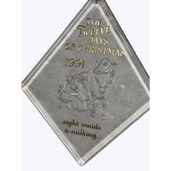 Hallmark Keepsake Ornament 1991 Twelve Days Of Christmas Eight Maids A-Milking A - Picture 6 of 10